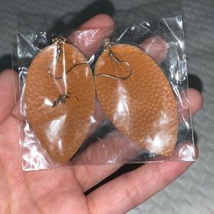 Faux leather earrings